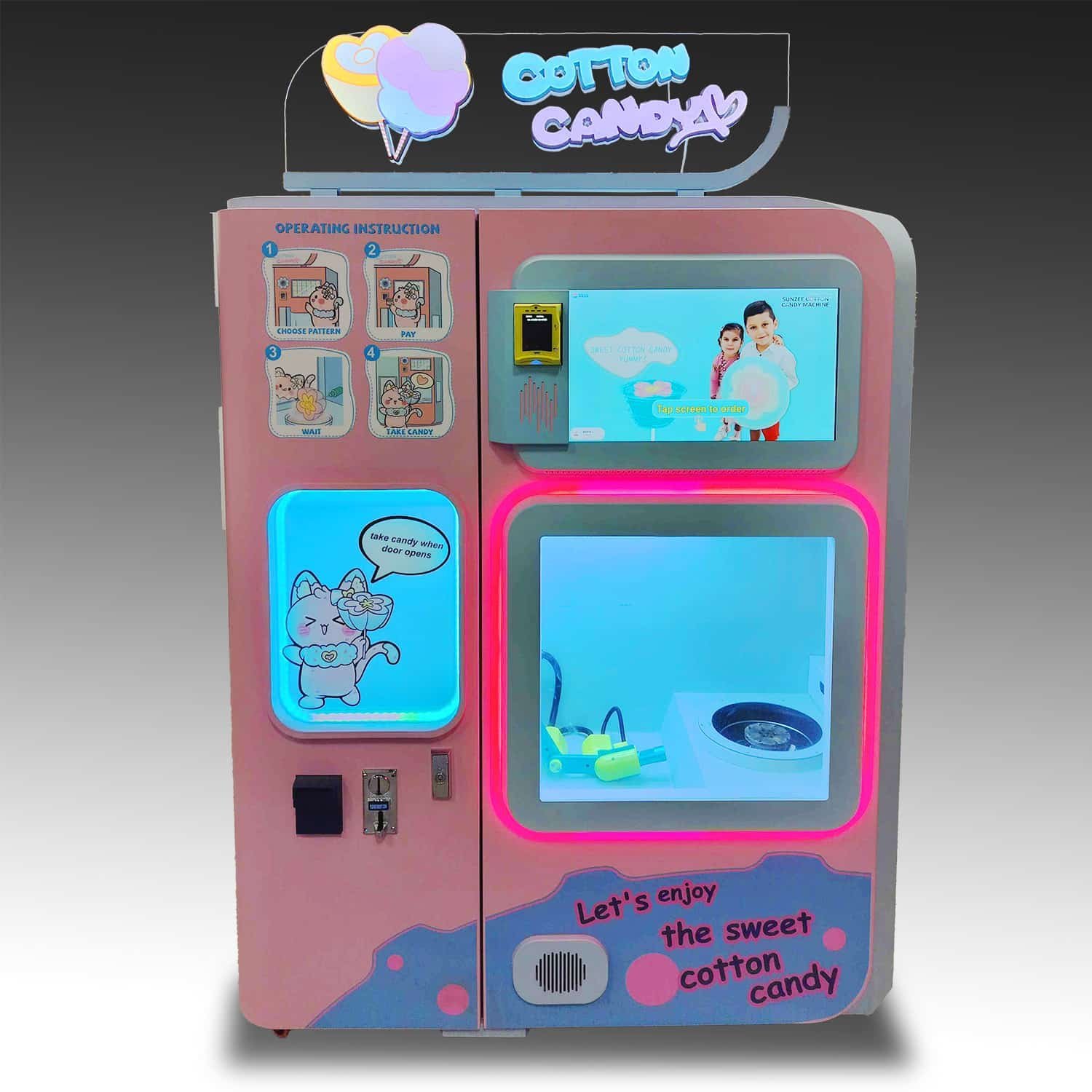 Sweet Spin Cotton Candy Vending Machine For Sale - Image 8